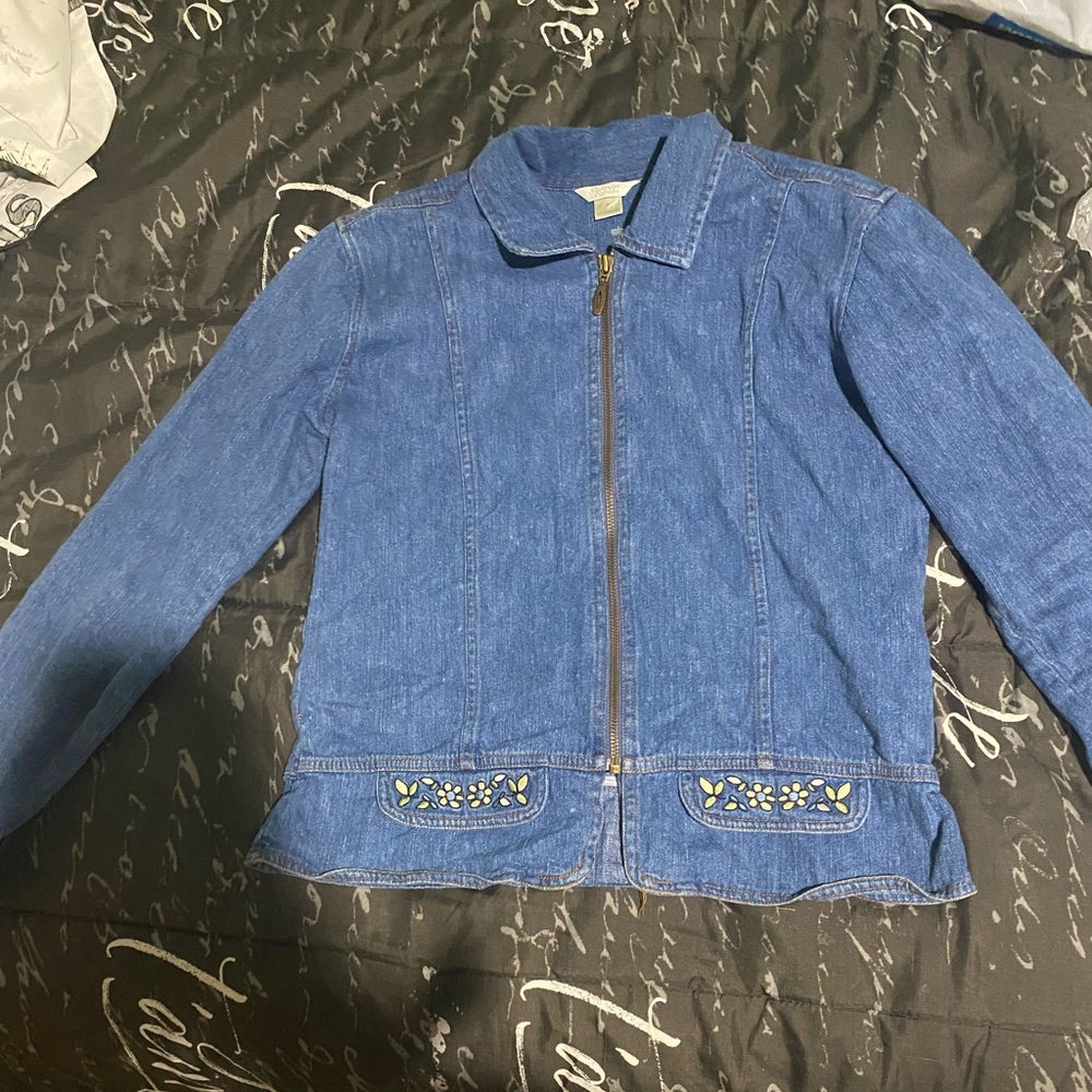 embroidered jean jacket